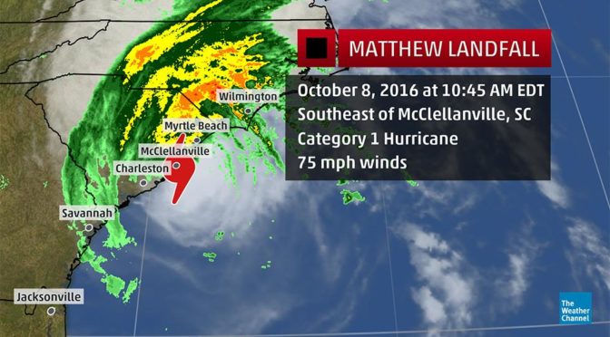 Hurricane Matthew Update & Invitation